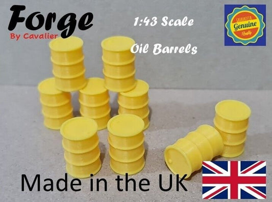 Oil Drum Barrels 1:43 Scale x 18 New Yellow Models diorama accessories Truck Lorry