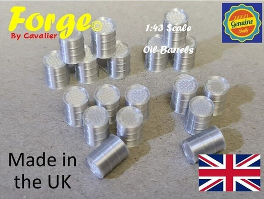 18 New Aluminium Oil Drum Barrels 1:43 Scale Models diorama accessories Truck