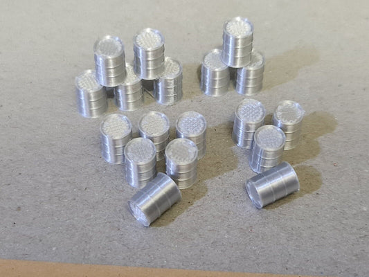 18 New Aluminium Oil Drum Barrels 1:43 Scale Models diorama accessories Truck
