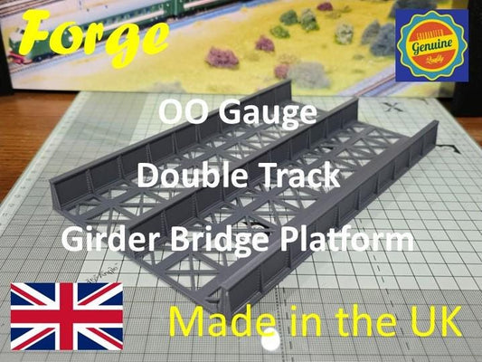 Double Track Girder Bridge 238mm Deck OO Gauge Model Railway Train Layout 1:76 Scale