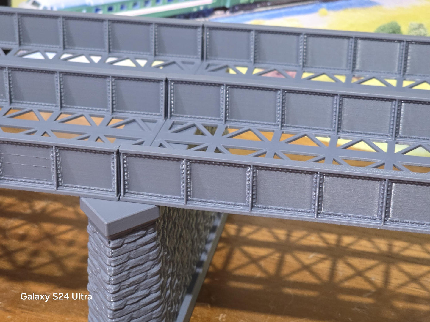 Iron Girder Bridge OO Gauge 400mm Double Track Model Railway Train 1:76 Scale