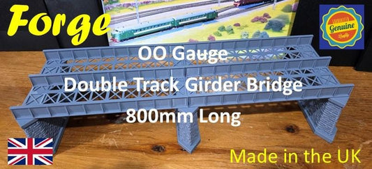 Iron Girder Bridge OO Gauge 800mm Double Track Model Railway Train 1:76 Scale