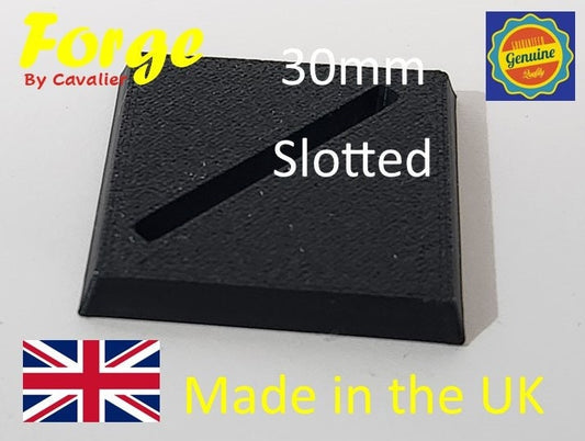 30mm Square Slotted Wargaming Bases Durable Plastic for War gaming - Tabletop Games, Bases in all Shapes, Sizes & Colours available -ASK