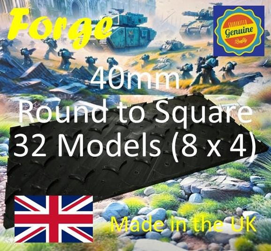 Wargaming Movement Trays 40mm (8 x 4) Round to Square Old World