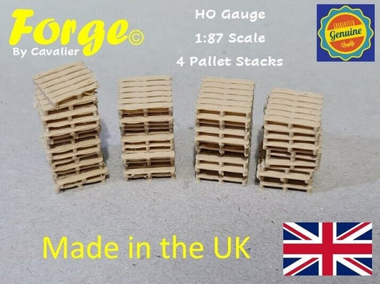 New Wood Colour Pallet Stacks HO Gauge 1:87 Scale Models Train Railway (4 Pack)