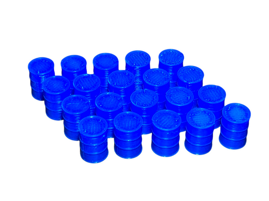 Oil Drum Barrels OO HO Gauge New Blue 1:76 Scale Models Train Railway 18 Pack
