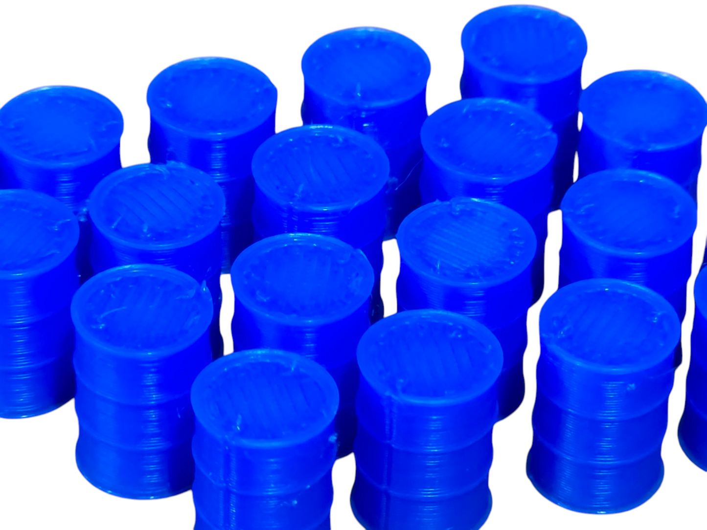 Oil Drum Barrels OO HO Gauge New Blue 1:76 Scale Models Train Railway 18 Pack