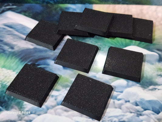 40mm Square Wargaming Bases Durable Plastic for War gaming - Tabletop Games, Bases in all Shapes, Sizes & Colours available -ASK
