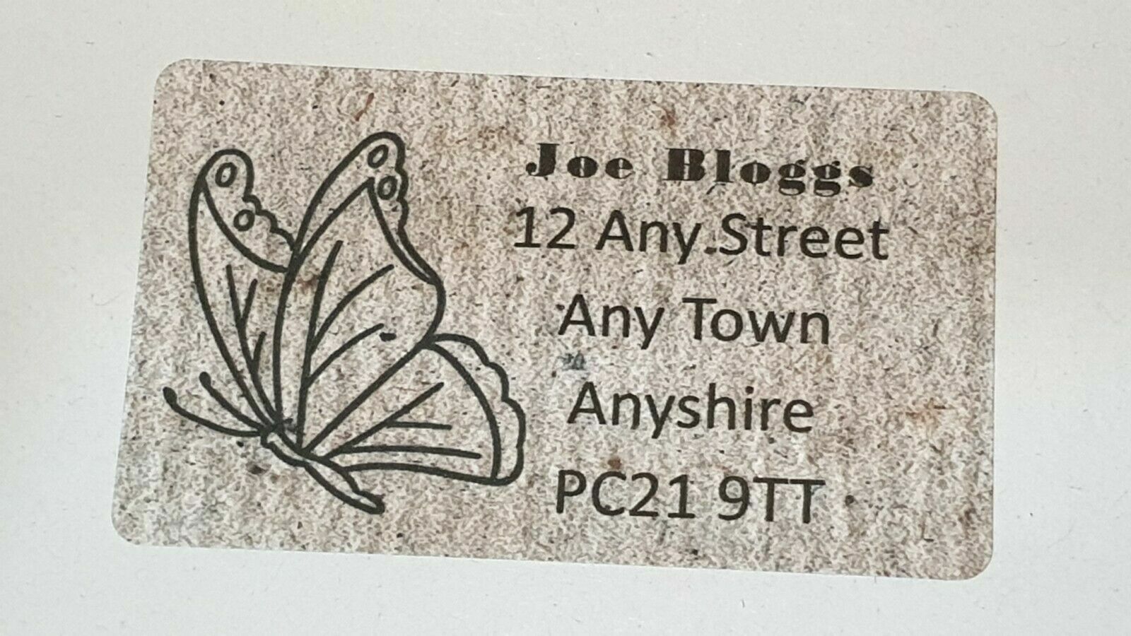 84 x Vintage Papers Personalised Name & Address Labels with Butterfly