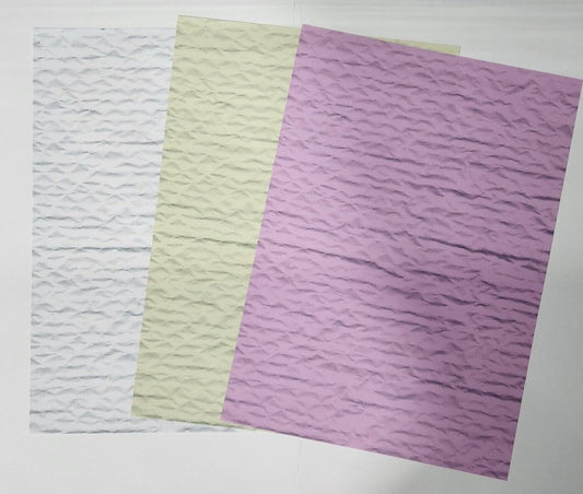 Blank Coloured Crumpled Paper Effect Self Adhesive Sticky A4 Labels Stickers