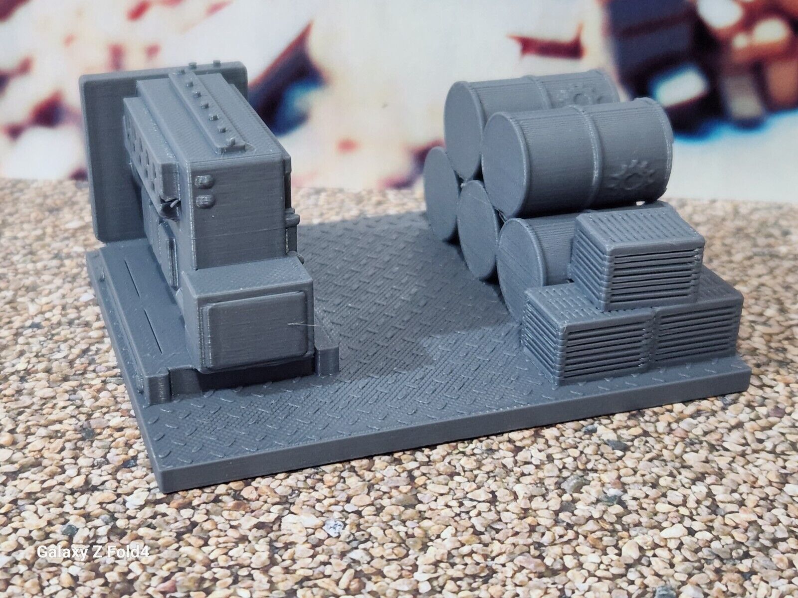 Diesel Generator Fuel Drums Crates OO Gauge 1:76 Scale Models Model Train