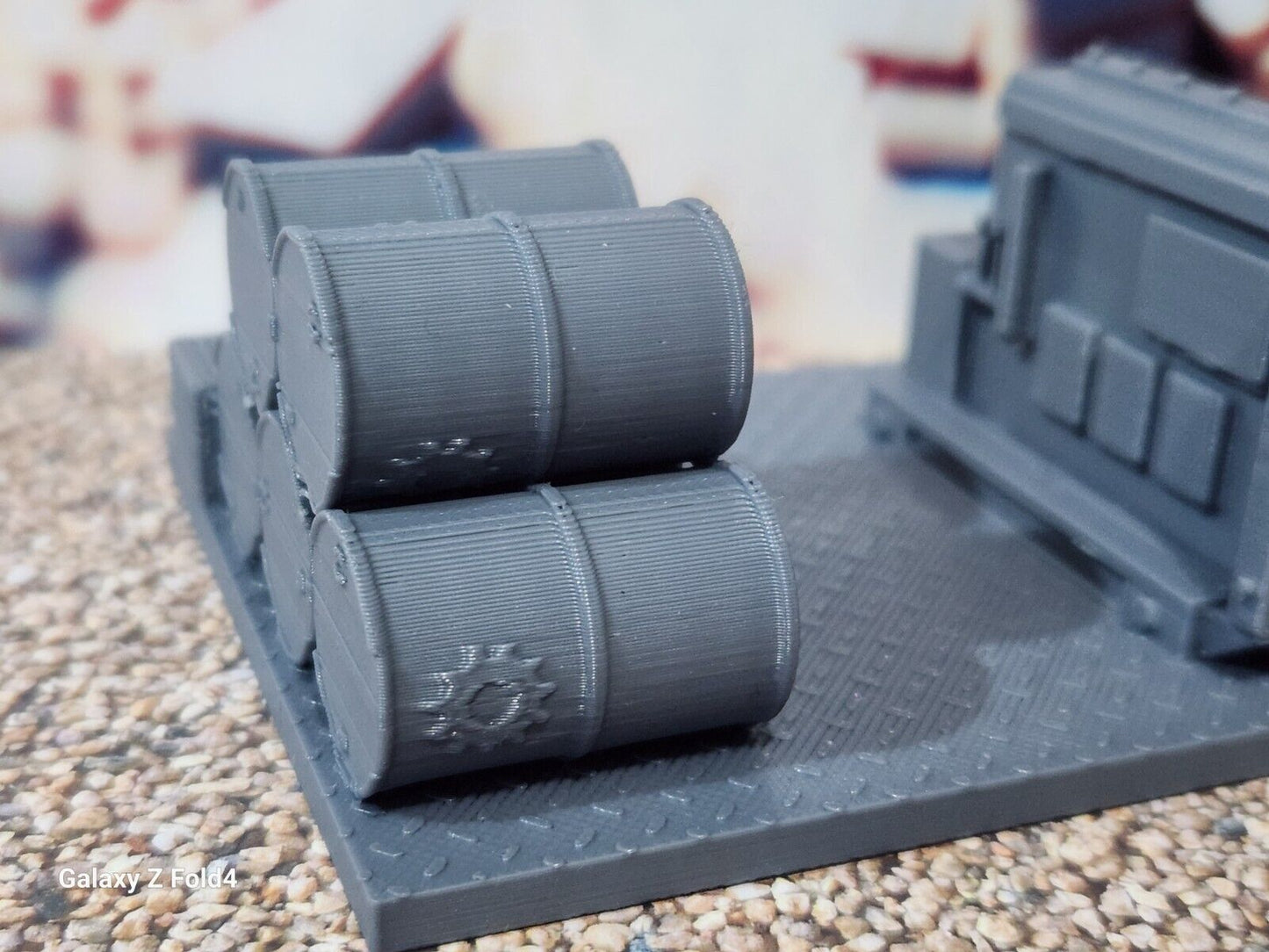 Diesel Generator Fuel Drums Crates OO Gauge 1:76 Scale Models Model Train