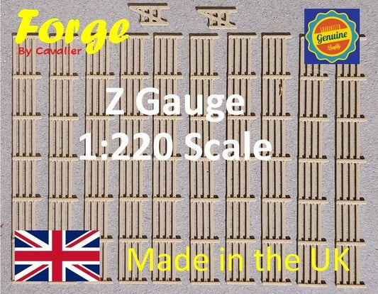 Fencing Railings Z Gauge New 10 Pack Wood 1:220 Scale Models Train Railway