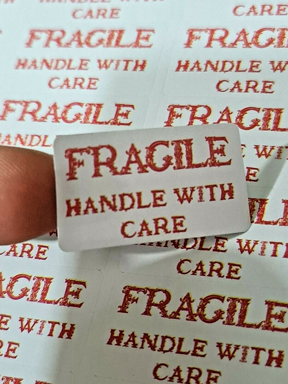 Fragile Handle With Care Antique Font Stickers Labels Various Sizes Post Parcels