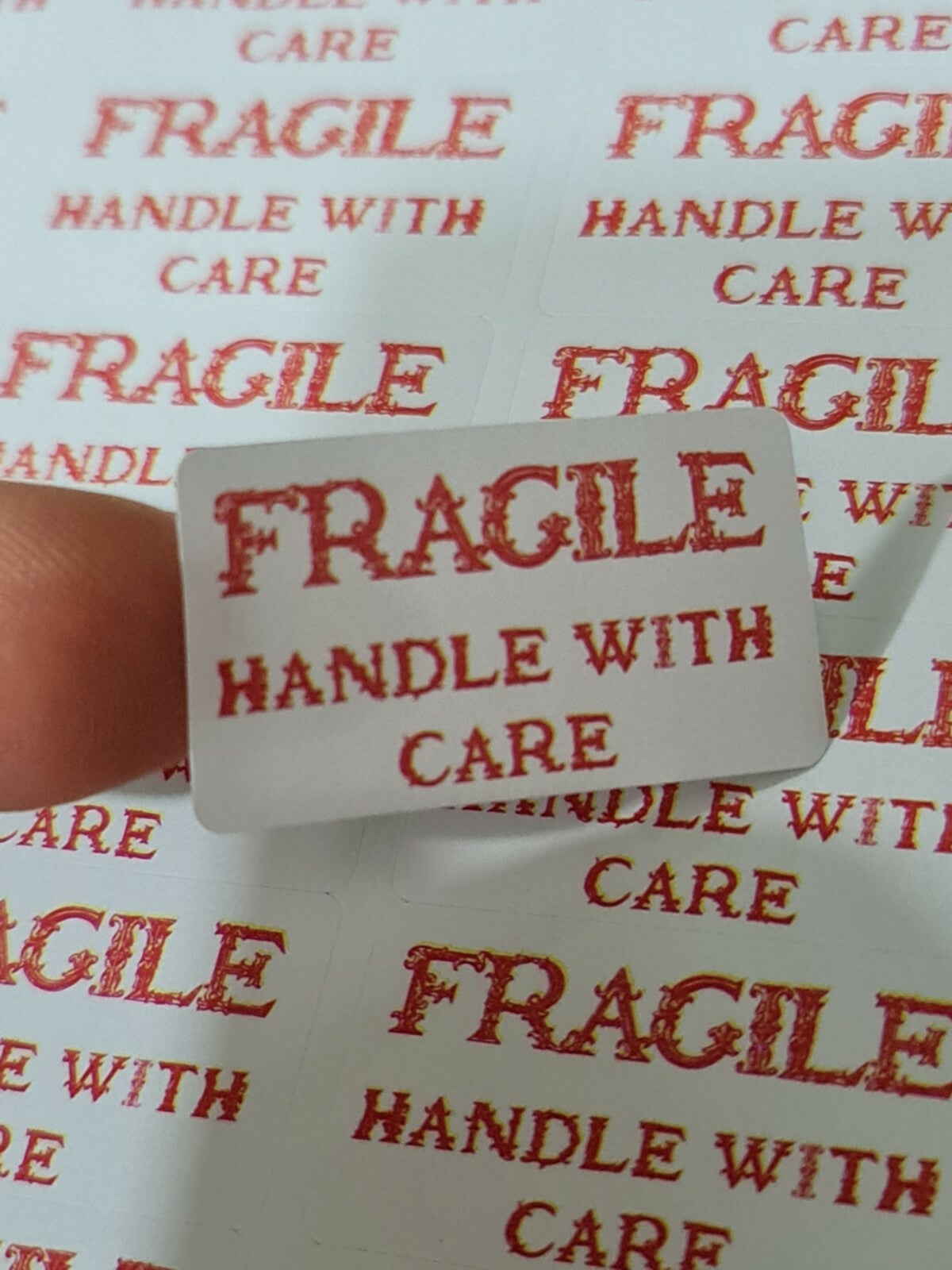 Fragile Handle With Care Antique Font Stickers Labels Various Sizes Post Parcels