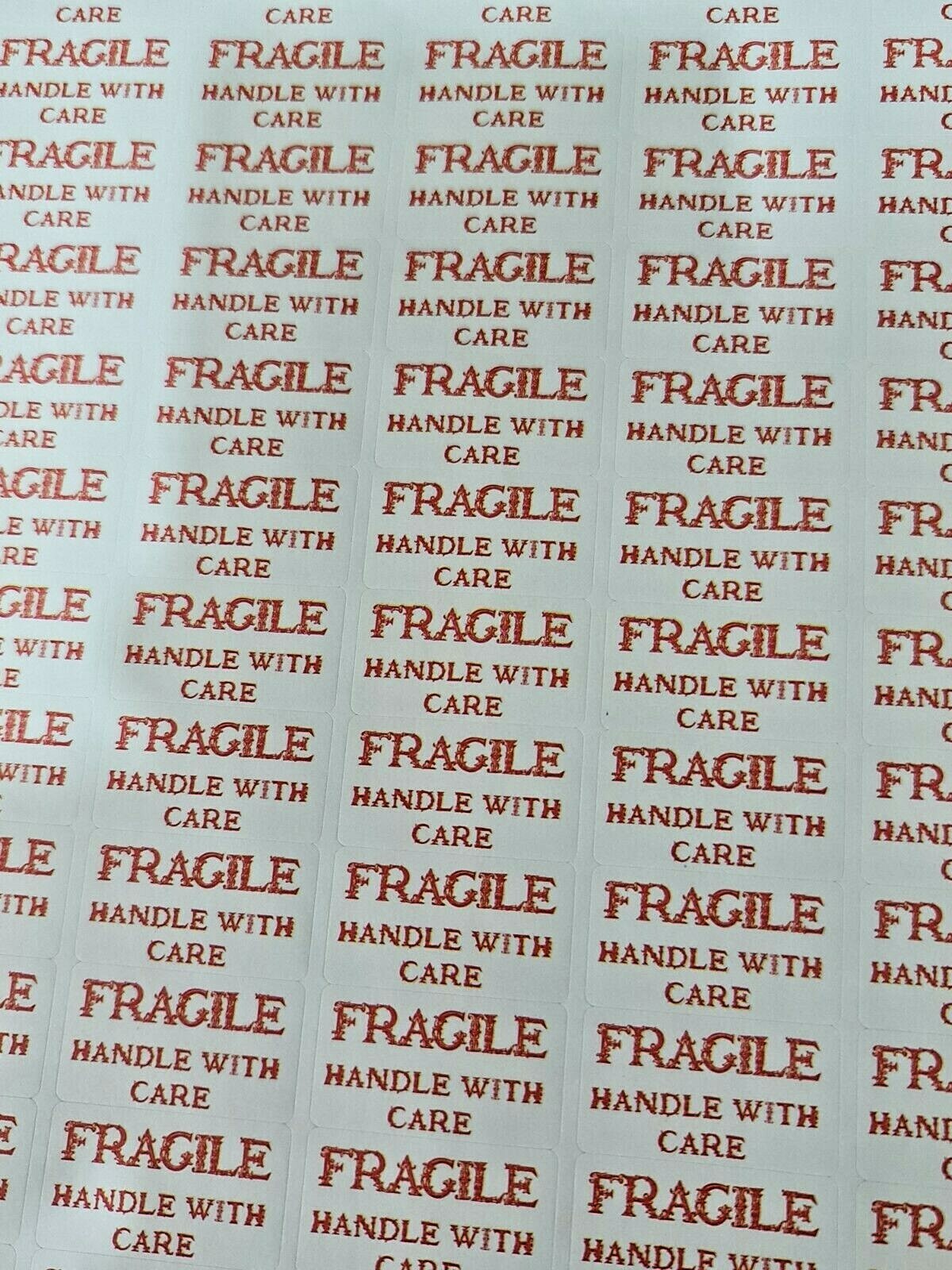 Fragile Handle With Care Antique Font Stickers Labels Various Sizes Post Parcels
