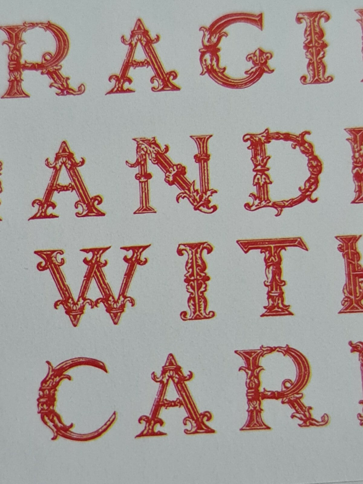 Fragile Handle With Care Antique Font Stickers Labels Various Sizes Post Parcels