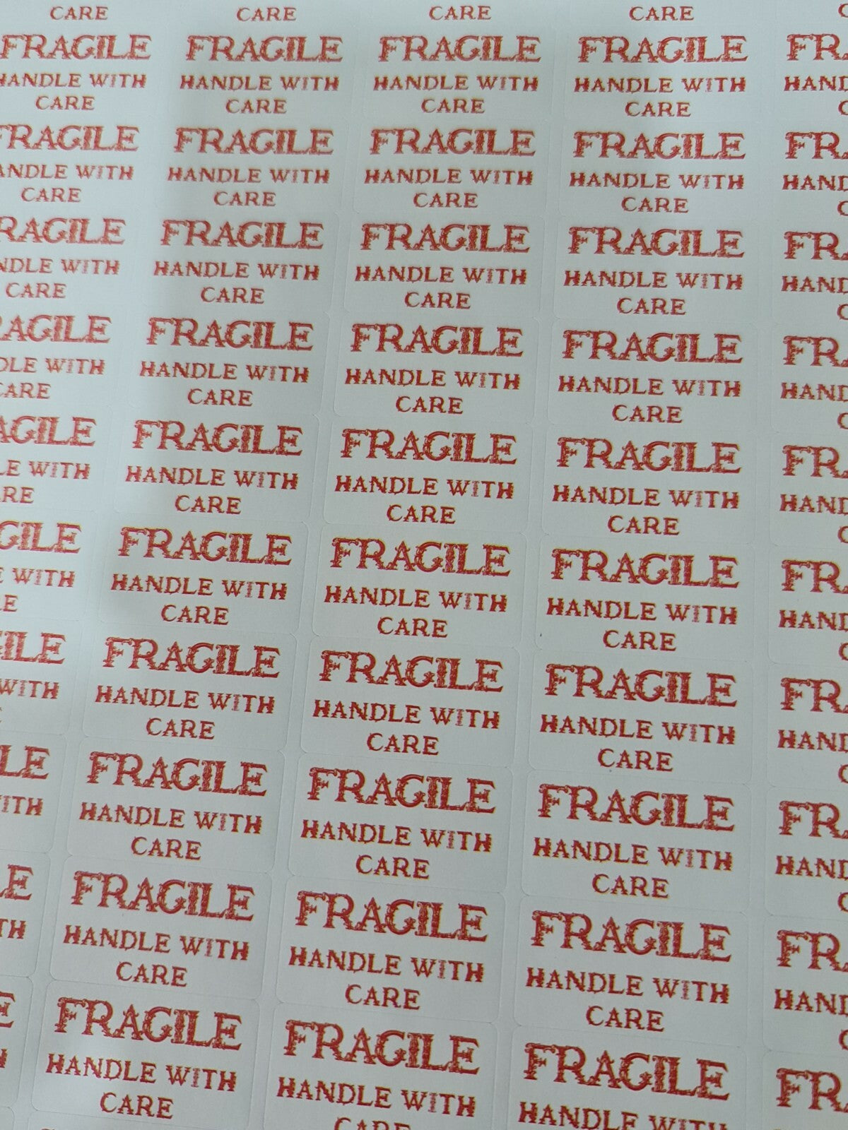 Fragile Handle With Care Antique Font Stickers Labels Various Sizes Post Parcels