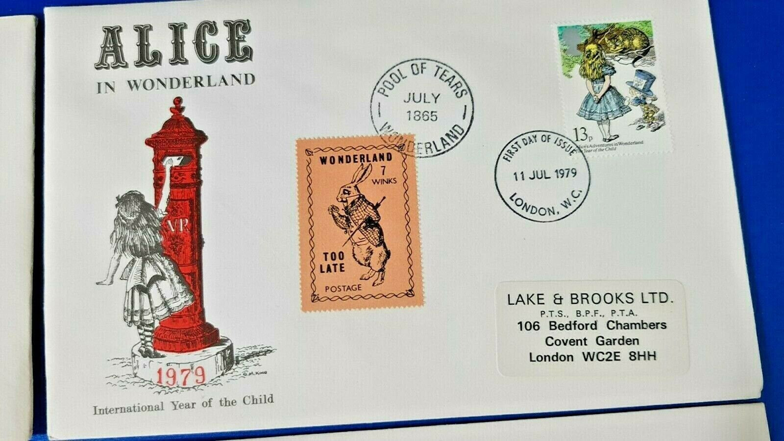 GB Set of 4 First Day Covers Alice in Wonderland 1979 International Year Child