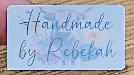 Highland Cow 325 x Hand Made Handmade by Craft Labels Matte Labels Stickers