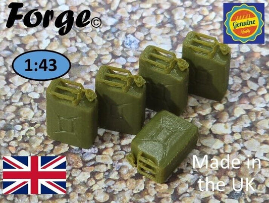 Jerry Can 20L x 5 1:43 Scale Gauge Model Miniature Diorama Scenery