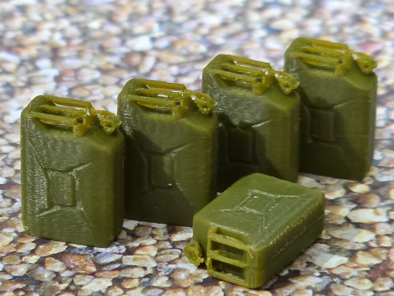 Jerry Can 20L x 5 1:43 Scale Gauge Model Miniature Diorama Scenery