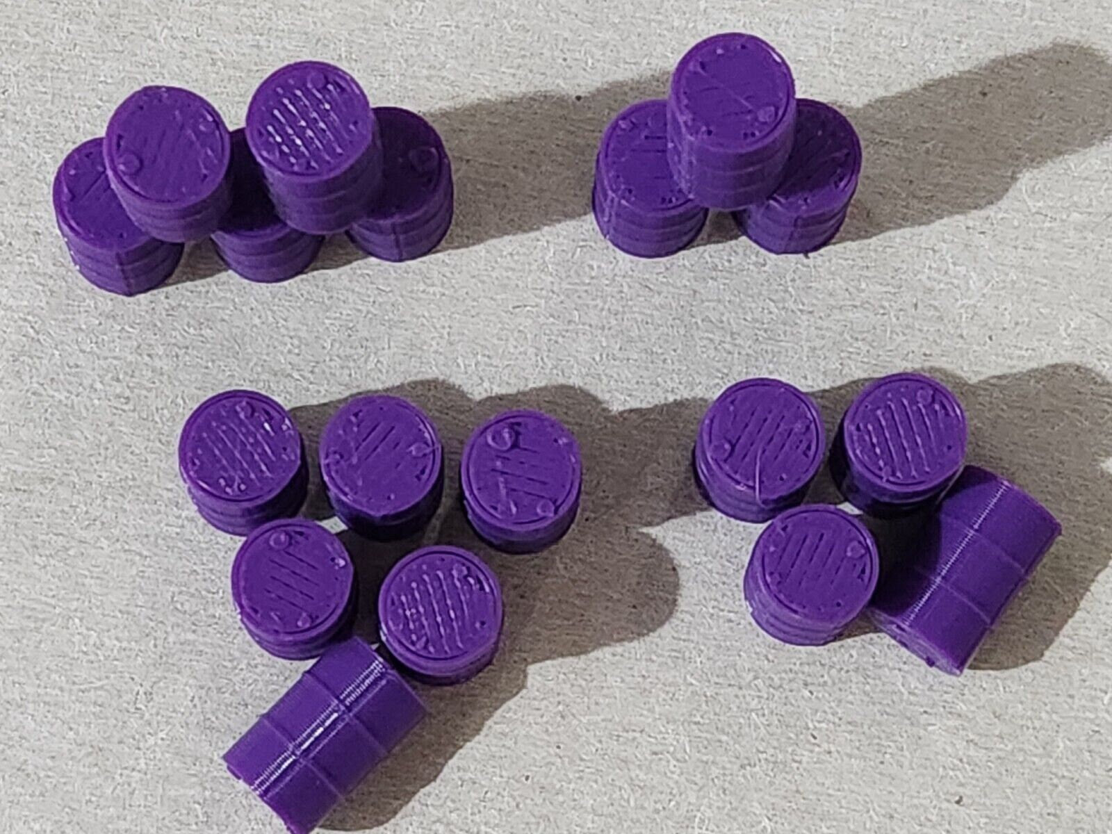 New Purple Oil Drum Barrels OO Gauge 1:76 Scale Models Train Railway 18 Pack