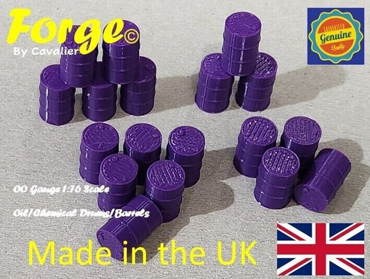 New Purple Oil Drum Barrels OO Gauge 1:76 Scale Models Train Railway 18 Pack