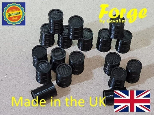 Oil Drum Barrels OO HO Gauge New Black 1:76 Scale Models Train Railway 18 Pack