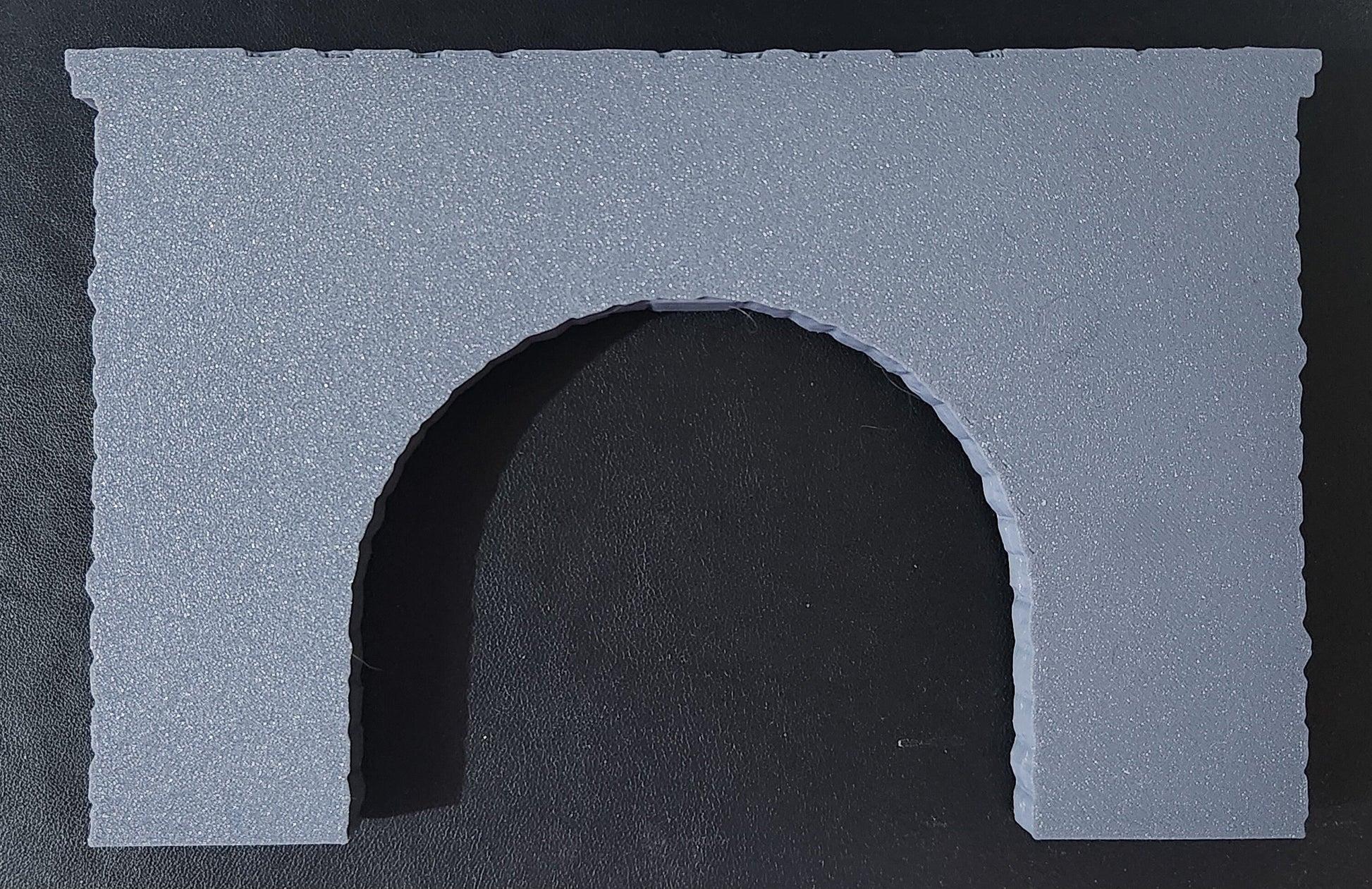 OO Gauge Single Track Stone Tunnel Portal - 3D Printed in Grey PLA