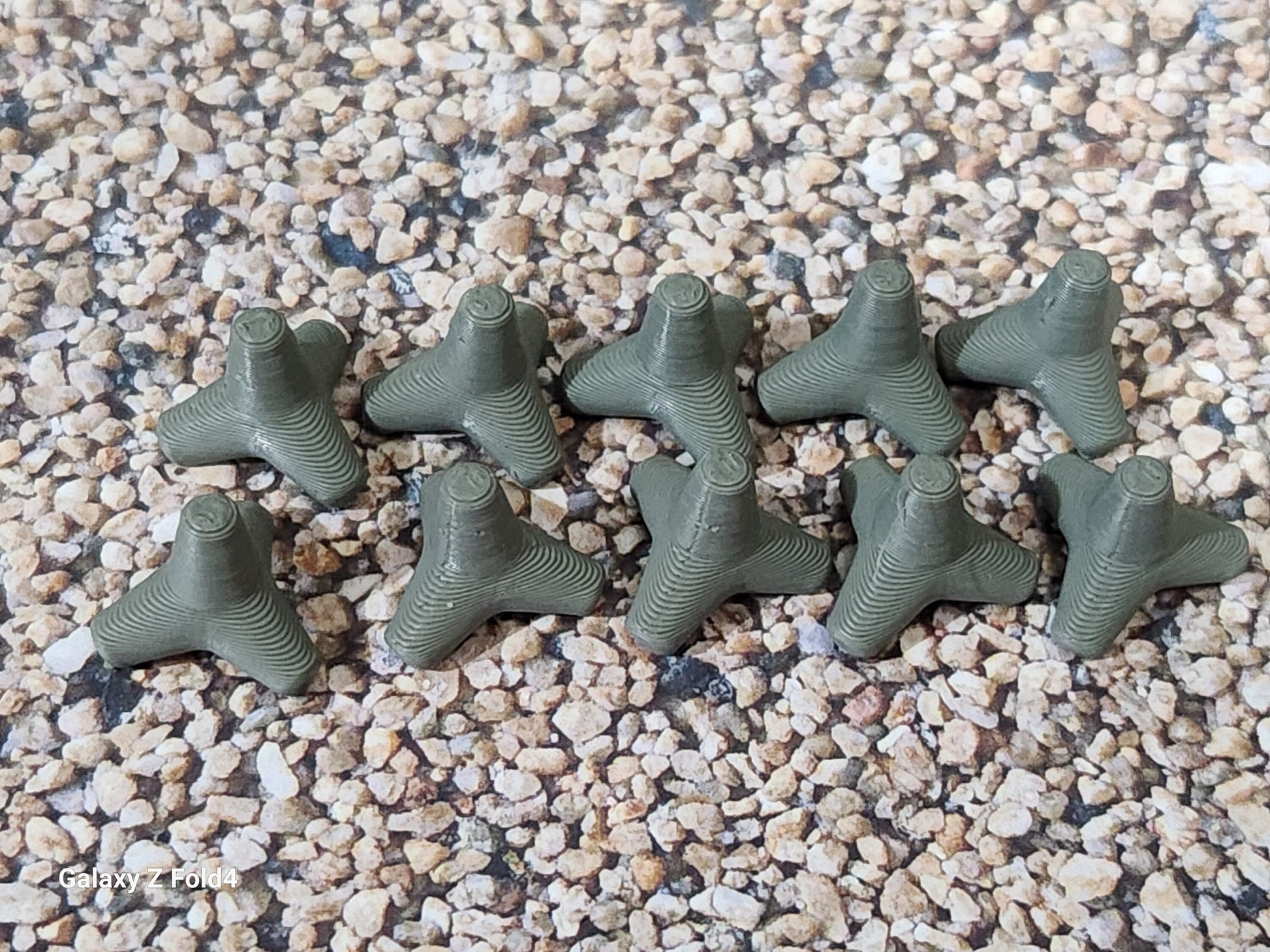 Pack of 10 Concrete Tetrapods N Gauge OO Gauge 6ft 8ft 10ft most scales sizes Naval Ship Modelling