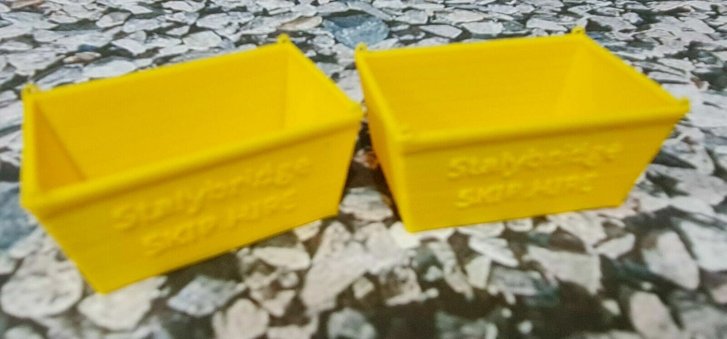 Pack of 2 Skips OO/HO Gauge 1:76 Model Railway Scenery
