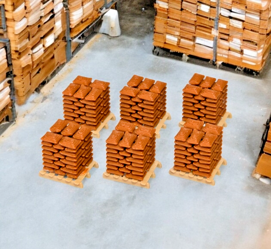 Pallets of Brown Sacks Beige pallet N Gauge 1:148 Scale Models Railway (6 Pack)