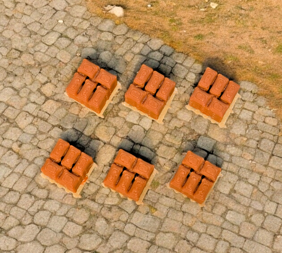 Pallets of Brown Sacks Beige pallet N Gauge 1:148 Scale Models Railway (6 Pack)