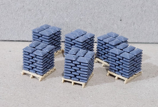 Pallets of Sacks N Gauge 1:148 Scale Models Train Railway (6 Pack)