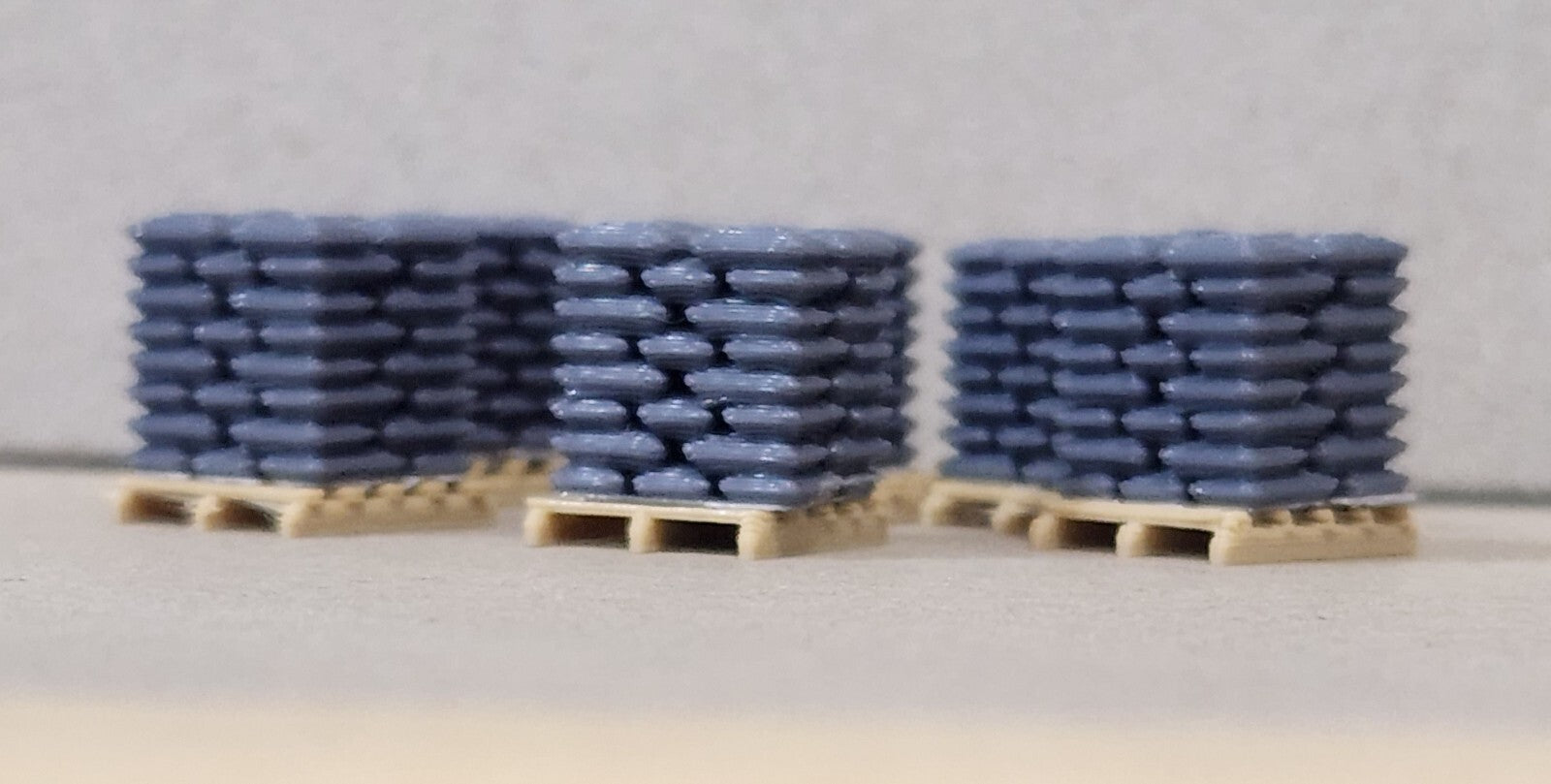 Pallets of Sacks N Gauge 1:148 Scale Models Train Railway (6 Pack)