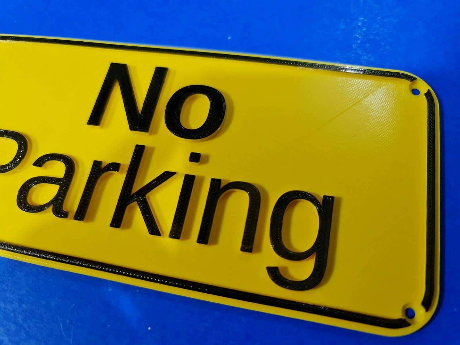 Quality Yellow & Black NO PARKING Sign with 3D Letters and border