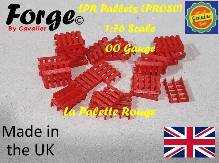 Red LPR PRO80 La Palette Rouge Pallets Pack 25 OO Gauge 1:76 Scale Model Railway
