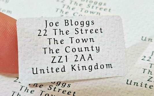 Small Personalised Self Adhesive Name Return Address Sticky Labels Stickers