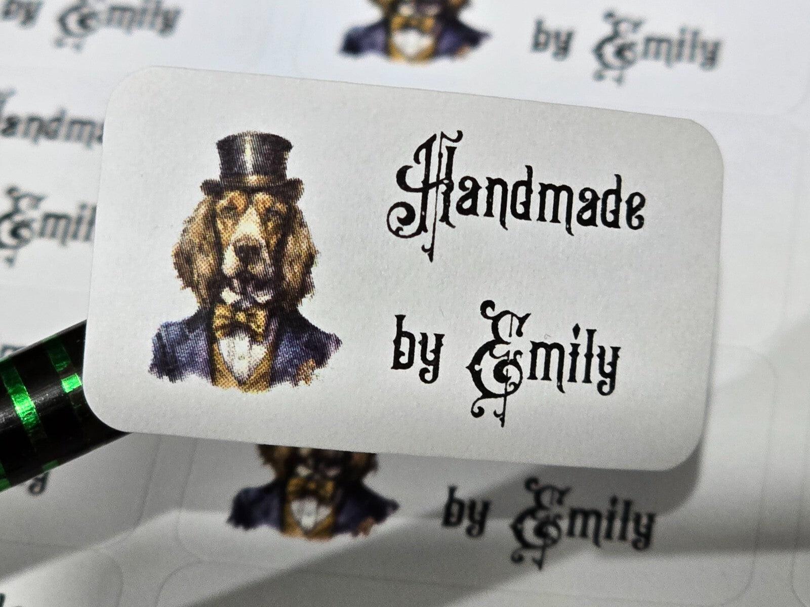 Victorian Dogs Handmade by Labels Personalised Self Adhesive Address Stickers
