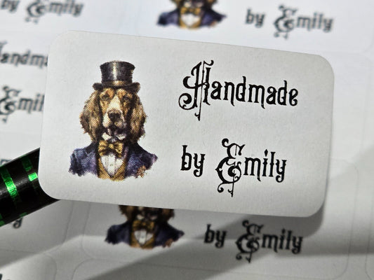 Victorian Dogs Handmade by Labels Personalised Self Adhesive Address Stickers